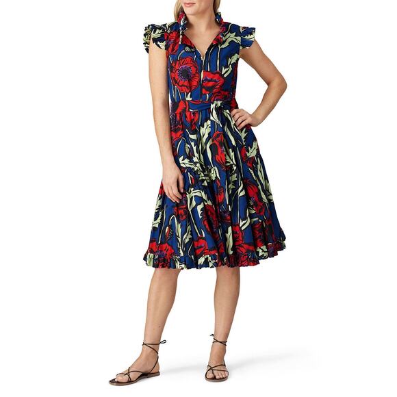 La DoubleJ Short and Sassy Floral Print Tiered Ruffle Cocktail Dress Size XL - Picture 1 of 16